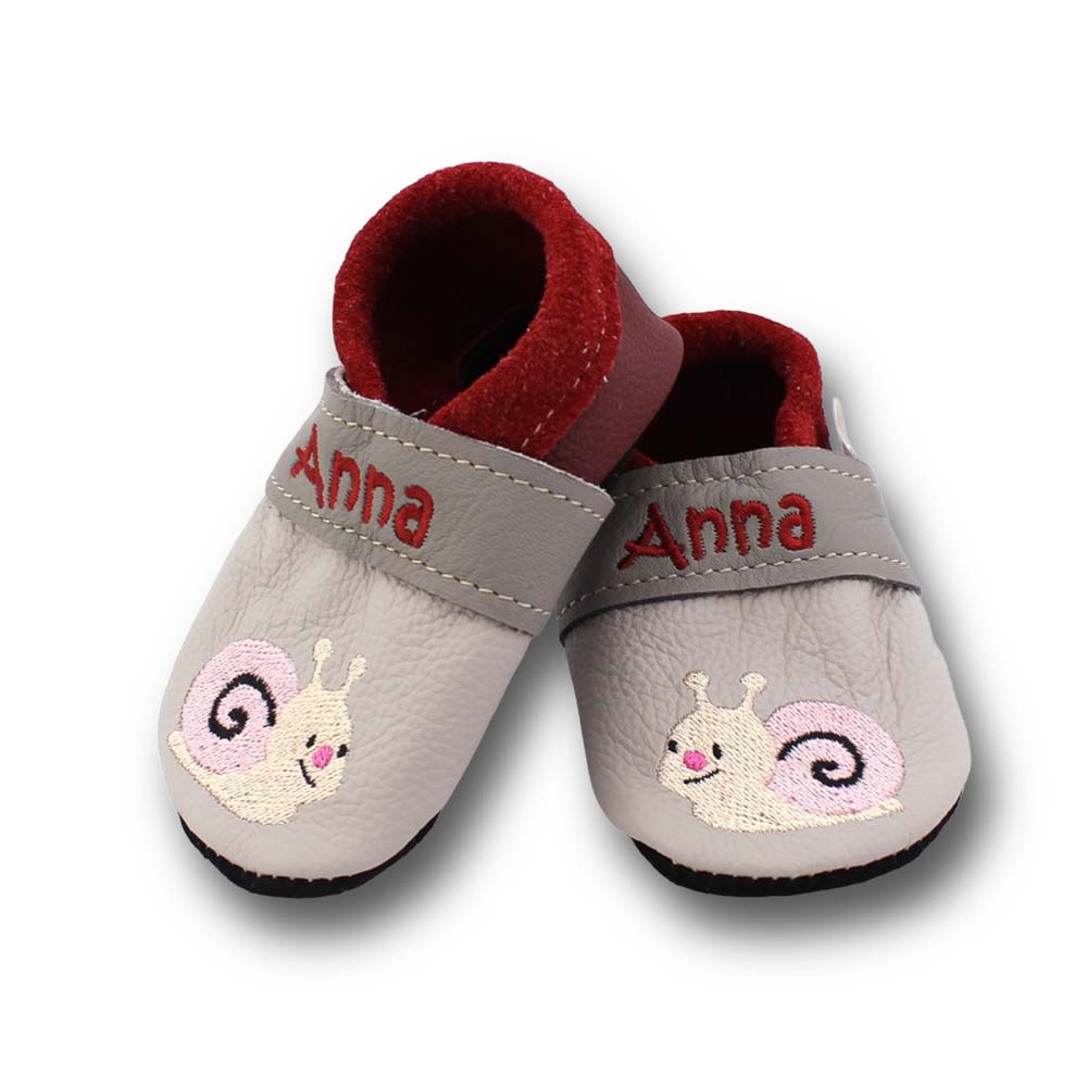 Preview: Lauflernschuhe Schnecke auf grau